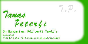 tamas peterfi business card